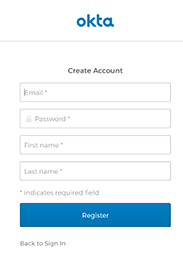 Screenshot of OKTA Login