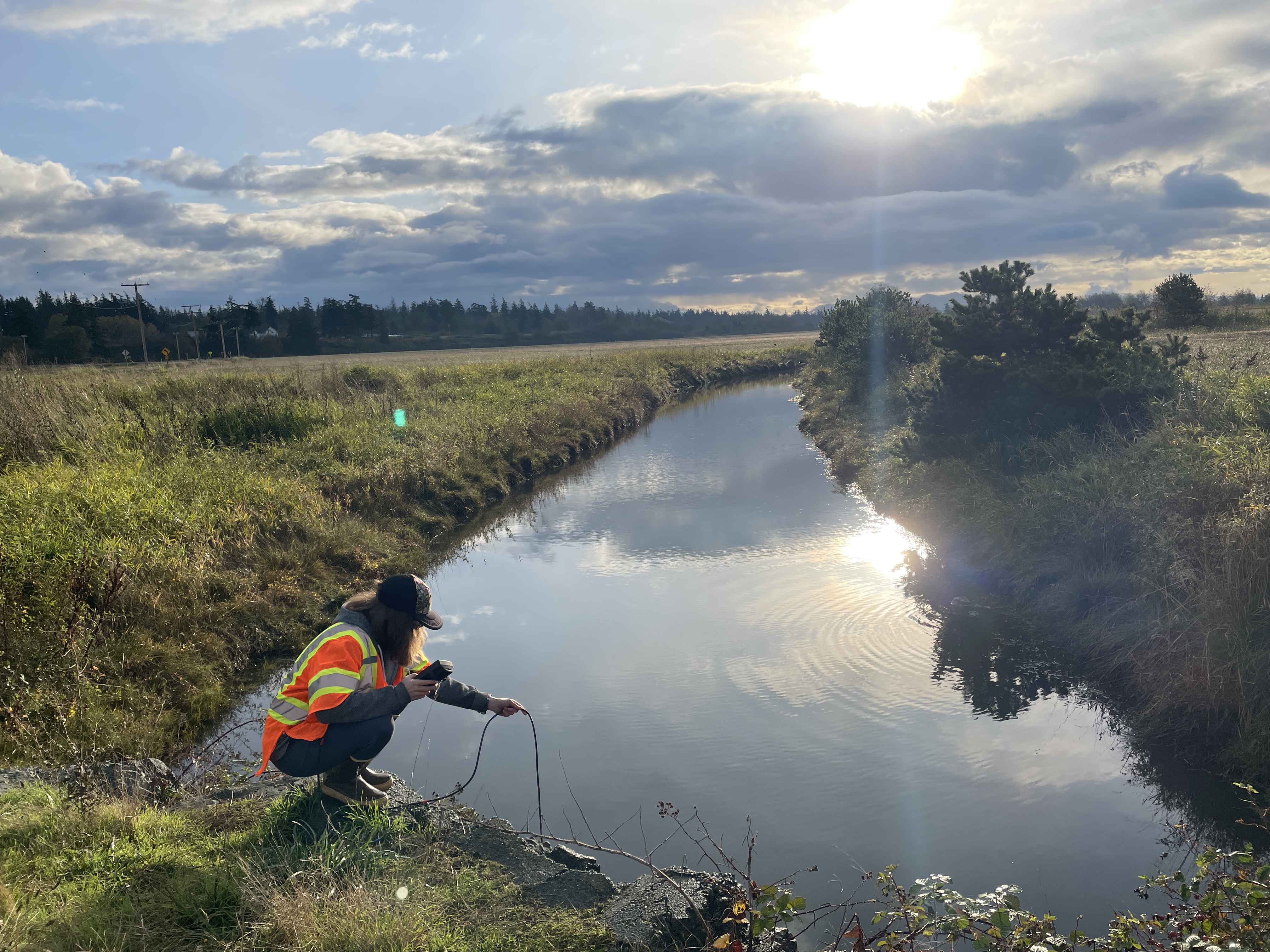 Sample person in water